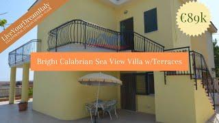 €89k ~ BRIGHT SEA VIEW TERRACES VILLA Calabria Italy ~ Bargain House Italia