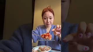 Eating spicy raw marinated crab #koreanfood #mukbang #crab #rawmarinatedcrab