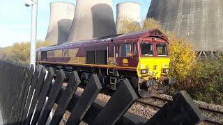 Trains at East Midlands Parkway. MML. 13/11/2024.