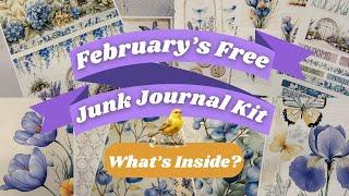 Free Digital Junk Journal Kit for Feb 2025 | Birds and Blooms Mini Junk Journal Kit | What's Inside?