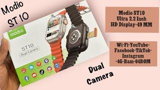 Modio ST10-5G Android Watch-Dual Camera Wi-Fi-YouTube-Facebook-TikTok-4GB Ram-64ROM-Amoled Display