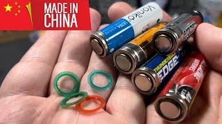 Under the End Caps - China AA Batteries - Energizer Voniko Amazon Basics e-Circuit Thunderbolt Edge