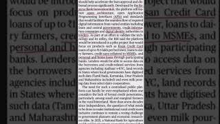 EdiQuix of "Easing credit flow: On the RBI's Public Tech Platform for Frictionless Credit" The Hindu