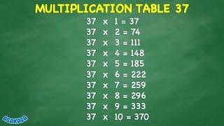 Multiplication Table 37
