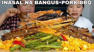 Bangus Inasal at Pork Bbq Mukbang | Mukbang Philippines | Filipino Food