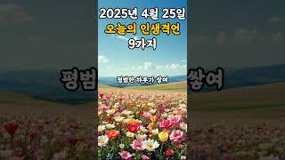 오늘의 인생격언 9가지