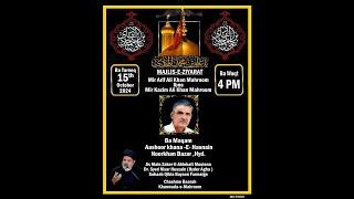 AHD LIVE Majlis e Ziyarat Mir Arif Ali khan @Ashoor Khana e Hasnain 15 oct 2024