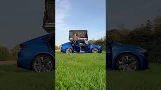 Auto mit Dachzelt ️ #dachzelt #skoda #enyaq #ikamper Werbung da Markennennung.