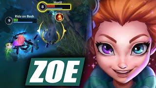 Wild Rift ZOE Mid Lane Gameplay in Season 14 (Build & Runes)