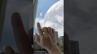 Planetary collision, simulation video #vfx #moon #Mars #shorts #EyeBG #Planetarycollision