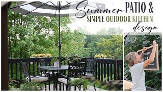 Easy Outdoor Kitchen Design ~ Back Deck Decor ~ Summer Patio ~ Deck Design ~ Cozy Patio Space