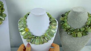 Пренит натуральные камни prehnite gemstone пренит камень #izkamnei украшения ручной работы