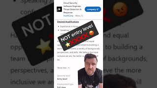 Reviewing entry level security jobs on LinkedIn part 1