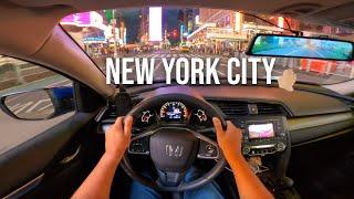 NEW YORK CITY POV Night Driving Tour 2022 - Times Square | Midtown Manhattan