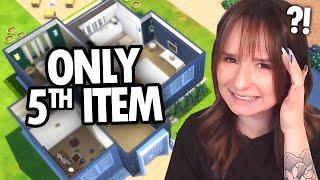 Using only the 5th item in each category to build a house