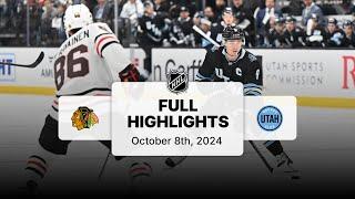 Blackhawks at Utah Hockey Club | October 08, 2024 | NHL Full Game Highlights