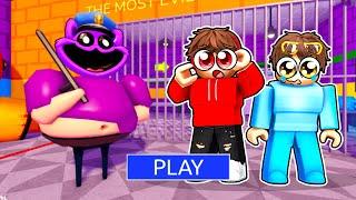 Cash and Nico VS Catnap SMILING CRITTERS Barry's Prison Run Obby Roblox