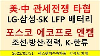 미국 중국 관세전쟁 타협 LG 삼성 SK LFP 배터리