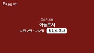 2025.1.10 [따뜻한교회] 금요기도회 '아들로서' (시 2:1-12)