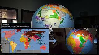 HyperGlobe OmniGlobe: Georeferencing video of a map animation and preparing it for a globe