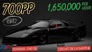 Easy Money Method GT7 | Ferrari F40 '92 | Money Grind | 700PP | Gran Turismo 7 | GT7