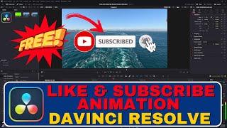 FREE Like & Subscribe Animation + How to Use It in DaVinci Resolve