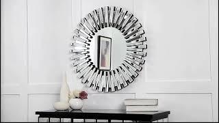 3D Modern round decoration wall mirrors- Vxin Mirror