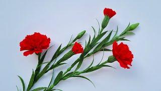 How To Make Carnation Paper Flower #2 / Paper Flower / Góc nhỏ Handmade