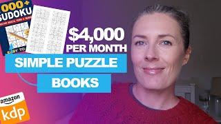 Simple Puzzle Books Making $4,000 Per Month On Amazon KDP - Low Content Self Publishing