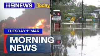 Two ships collide off UK coast; Queensland on final flood watch | 9 News Australia