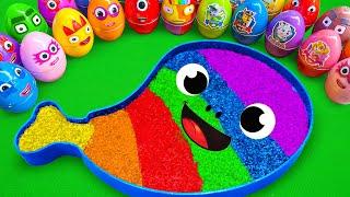 Satisfying ASMR | DIY Rainbow Chicken Thigh Bathtub by Mixing SLIME in Rainbow Eggs CLAY Coloring