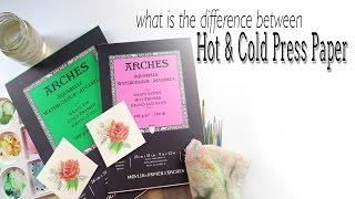 Difference Between Hot and Cold Pressed Paper