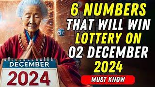 Lucky Numbers: 6 NUMBERS TO WIN JACKPOT LOTTERY on MONDAY 02ND DECEMBER 2024 | Buddhist Teachings