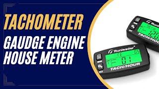 Inductive Tachometer Gauge Engine Hour Meter Alert for Motorcycle ATV Lawn Mower | Tachometer Gauge