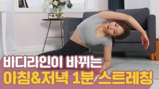 [헬스1분컷]바디라인이 바뀌는 아침&저녁 1분 스트레칭