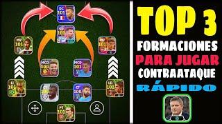 TOP 3 FORMACIONES INCREÍBLE PARA CONTRAATAQUE RÁPIDO en EFOOTBALL 2025 / Best Formation in efootball