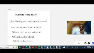 Business Ideas Baord with Elius Simon (AMC University)