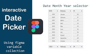 Figma interactive Date Picker Component