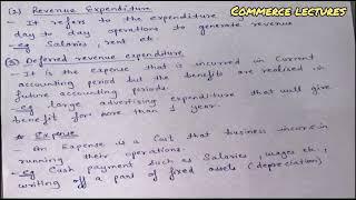 Expense, expenditure & its types (capital, revenue and deferred) || class 11 entrepreneurship notes