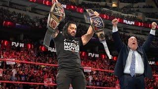 Roman Reigns Enter As Double Champion 2022