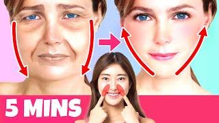 5 MINS ANTI-AGING FACE EXERCISE FOR JOWLS, LAUGH LINES, EYE BAGS, DOUBLE CHIN!