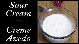 Sour Cream Caseiro (Creme azedo) - como fazer creme azedo caseiro | Receita Sandra Dias