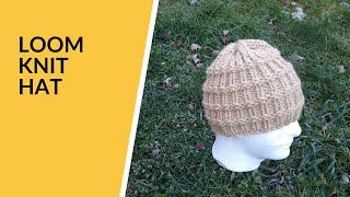 Four Purl Ridges Beanie, Loom Knit Hat, Loom Knitting Pattern, Loom Knit Project