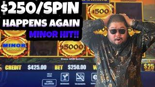 IT HAPPENED AGAIN!! EPIC $62,500 MINOR BALL! $5000 BANKROLL, $250/SPIN!! HIGH LIMIT DRAGON LINK HRAC