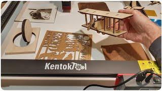 Kentoktool LE400Pro laser engraver - assembly instructions, examples of engraving and cutting.