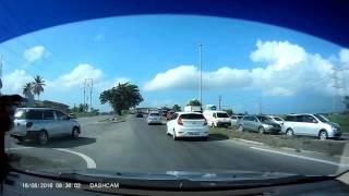 Trinidad Worst Drivers #4 :Bad drive at the maritime roundabout HDH 2582