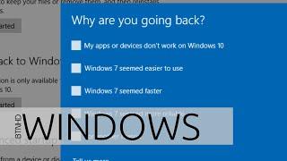 Uninstall Windows 10 and Downgrade to Windows 7