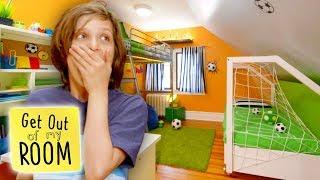 Boy Transforms Bedroom Into Soccer #GOALS | Get Out Of My Room | Universal Kids