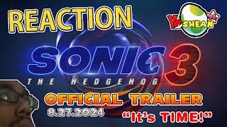 (BLIND REACTION) Sonic the Hedgehog 3 (Movie) - Official Trailer | Yoshean96