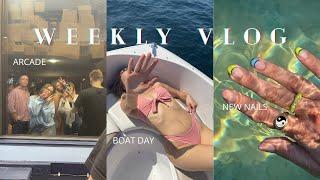 WEEKLY VLOG | summer fun, boat day, visiting with family & friends, new nails, & shooting collabs